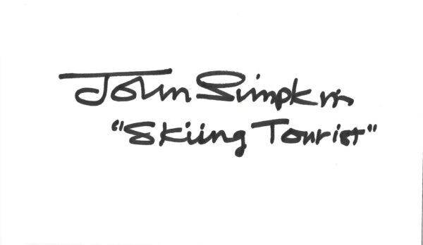 John Simpkin - Skier - "FYEO"