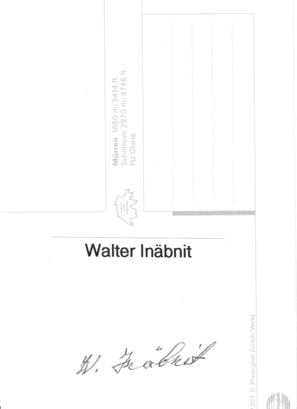 Walter Inäbnit - Piz Gloria Guard - "OHMSS"