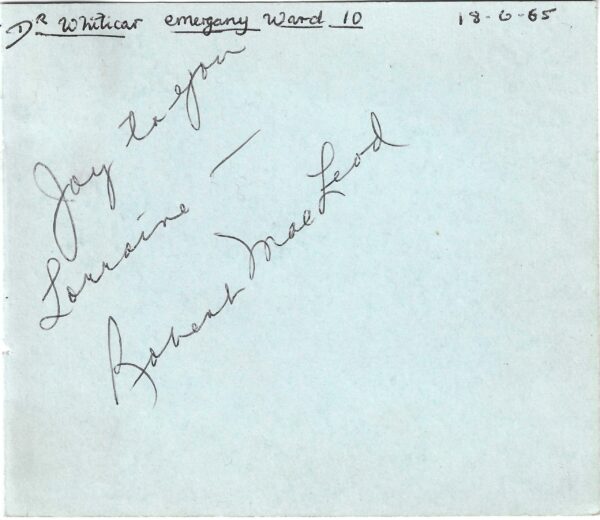 Robert MacLeod - Atomic Specialist in "Goldfinger"