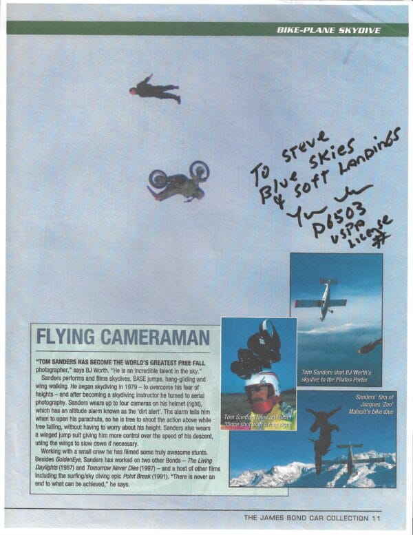 Tom Sanders - Aerial Cameraman